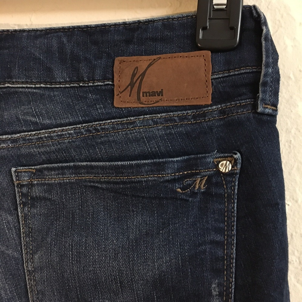 NEW Mavi Jeans 27 Blue Serena Low Rise Super Skinny Faded Denim - Picture 12 of 14